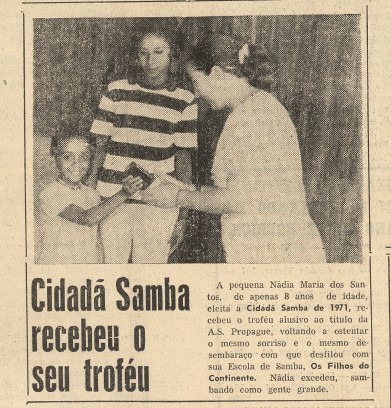 Nádia Maria dos Santos, da Filhos do Continente, cidadã aos 8 ano